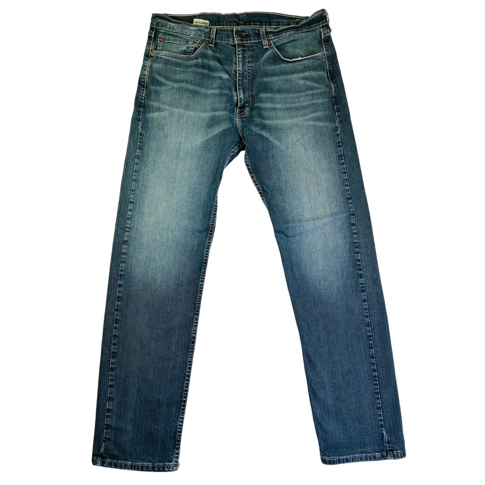 Levis 505 Regular Fit Mens Jeans 36x32 Medium Wash Blue Denim Straight Leg